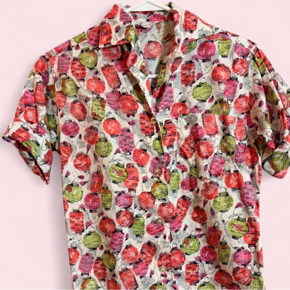 Vintage 50s Paper Lantern Blouse